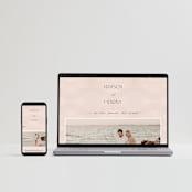 "First light" - Wedding Invitations in Blush by Itsy Belle Studio - FREE Wedding Website