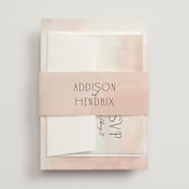 "First light" - Wedding Invitations in Blush by Itsy Belle Studio - Assembled with Belly Band