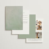 "watercolor flowers crest" - Wedding Invitations in Moss by Cass Loh - Back of Card Options