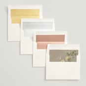 "watercolor flowers crest" - Wedding Invitations in Moss by Cass Loh - Envelope Liner Options