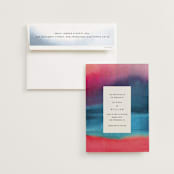 "At Dusk" - Wedding Invitations in Sunset by Sumak Studio - Invitation with Envelope