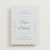 "Modernne" - Wedding Invitations in Powder by Carolyn MacLaren - Front