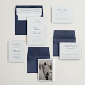 "Modernne" - Wedding Invitations in Powder by Carolyn MacLaren - Invitation Suite
