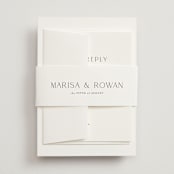"Classic Chic" - Wedding Invitations in Pearl by Shirley Lin Schneider - Assembled with Belly Band