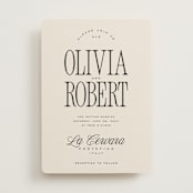 "Riviera" - Wedding Invitations in Linen by Kelly Schmidt - Front
