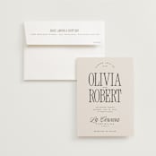 "Riviera" - Wedding Invitations in Linen by Kelly Schmidt - Invitation with Envelope