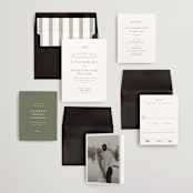 "Boulevard" - Wedding Invitations in Moss by Megan Davis - Invitation Suite