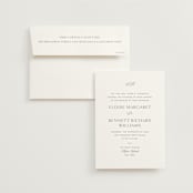 "Boulevard" - Wedding Invitations in Moss by Megan Davis - Invitation with Envelope