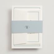 "Dotted Classic" - Wedding Invitations in Hydrangea by Carolyn MacLaren - Assembled with Belly Band