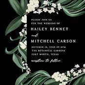 "Meander" - Wedding Invitations in Obsidian by Kaydi Bishop - Close-Up