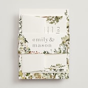 "We Walk Together" - Wedding Invitations in Evergreen by Petra Kern - Assembled with Belly Band