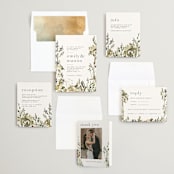 "We Walk Together" - Wedding Invitations in Evergreen by Petra Kern - Invitation Suite