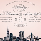 "Big City - San Francisco" - Wedding Invitations in Blush by Hooray Creative - Close-Up