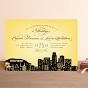 "Big City - Los Angeles" - Wedding Invitations in Lemondrop by Hooray Creative - Front