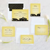 "Big City - Los Angeles" - Wedding Invitations in Lemondrop by Hooray Creative - Invitation Suite