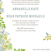 "Fling" - Wedding Invitations in Leaf by Andrea Mentzer - Close-Up