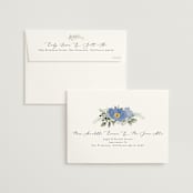 "Botanical Swag" - Wedding Invitations in Periwinkle by Susan Moyal - FREE Recipient Addressing