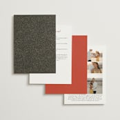 "Japanese Fabric" - Wedding Invitations in Persimmon by Becky Nimoy - Back of Card Options