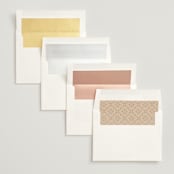 "Japanese Fabric" - Wedding Invitations in Persimmon by Becky Nimoy - Envelope Liner Options