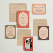 "Japanese Fabric" - Wedding Invitations in Persimmon by Becky Nimoy - Invitation Suite