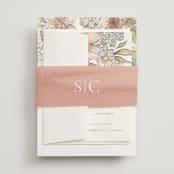 "Summer Garden" - Wedding Invitations in Garden Rose by Wildfield Paper Co - Assembled with Belly Band