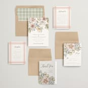 "Summer Garden" - Wedding Invitations in Garden Rose by Wildfield Paper Co - Invitation Suite