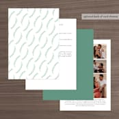 "Painted Leaves" - Wedding Invitations in Evergreen by Olivia Raufman - Back of Card