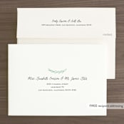 "Painted Leaves" - Wedding Invitations in Evergreen by Olivia Raufman - FREE Recipient Addressing