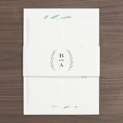 "Painted Leaves" - Wedding Invitations in Evergreen by Olivia Raufman - Assembled
