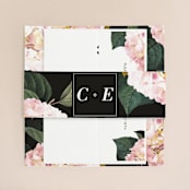 "Peonie Party" - Wedding Invitations in Noir by Baumbirdy - Assembled