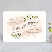 "Ribbonly" - Wedding Invitations in Blush by Jennifer Wick - Front