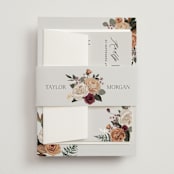 "Boho Chic" - Wedding Invitations in Moonstone by Cass Loh - Assembled with Belly Band