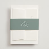 "Breathe" - Wedding Invitations in Linen by Jennifer Postorino - Assembled with Belly Band