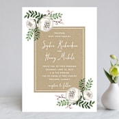 "Krafted Florals" - Wedding Invitations in Blush by Lehan Veenker - Front