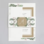 "Krafted Florals" - Wedding Invitations in Blush by Lehan Veenker - Assembled