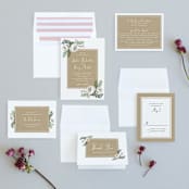 "Krafted Florals" - Wedding Invitations in Blush by Lehan Veenker - Invitation Suite