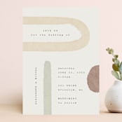 "Minimalist Shapes" - Wedding Invitations in Natural by Heather Cairl - Front