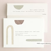"Minimalist Shapes" - Wedding Invitations in Natural by Heather Cairl - FREE Recipient Addressing