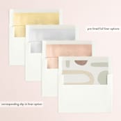 "Minimalist Shapes" - Wedding Invitations in Natural by Heather Cairl - Envelope Liner Options