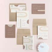 "Minimalist Shapes" - Wedding Invitations in Natural by Heather Cairl - Invitation Suite