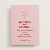 "Crazy Little Thing Called Love" - Wedding Invitations in Cherry by Helena Vitto - Front