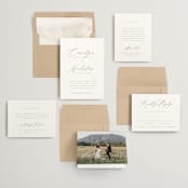 "Napa" - Wedding Invitations in Golden by Kelly Schmidt - Invitation Suite