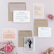 "Classical" - Wedding Invitations in Blush by Michelle Taylor - Invitation Suite