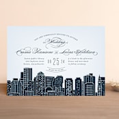 "Big City - Boston" - Wedding Invitations in Pale blue by Hooray Creative - Front