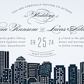 "Big City - Boston" - Wedding Invitations in Pale blue by Hooray Creative - Close-Up