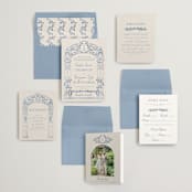 "Pavilion" - Wedding Invitations in Navy by Petra Kern - Invitation Suite