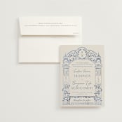 "Pavilion" - Wedding Invitations in Navy by Petra Kern - Invitation with Envelope