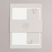 "Emblem" - Wedding Invitations in Champagne by Everett Paper Goods - Assembled