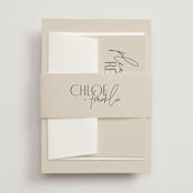 "Layered" - Wedding Invitations in Natural by Kelly Schmidt - Assembled with Belly Band