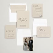 "Layered" - Wedding Invitations in Natural by Kelly Schmidt - Invitation Suite